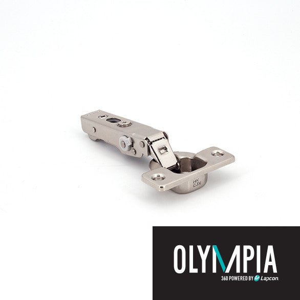 Sugatsune 360-D26-19T85: 19mm Overlay Olympia Concealed Soft-Close Cabinet Hinge - Polished Nickel