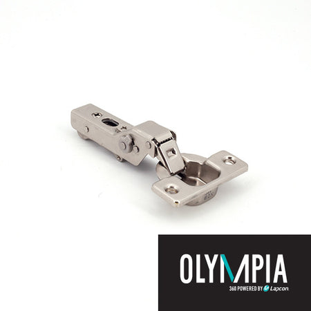 Sugatsune 360-D26-9T85: 9mm Overlay Olympia Concealed Soft-Close Cabinet Hinge - Polished Nickel