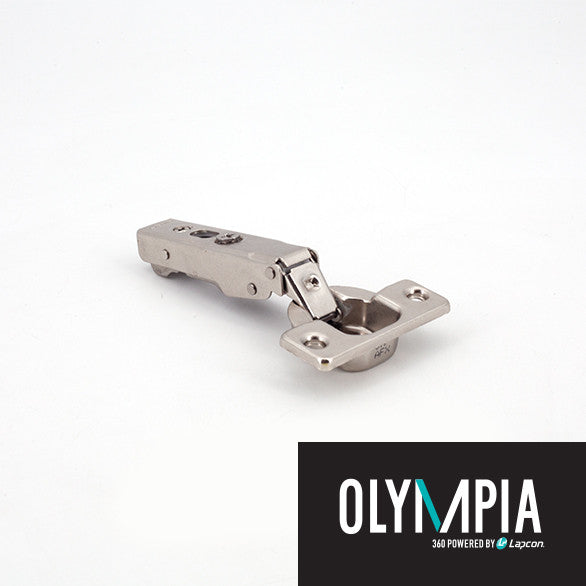Sugatsune 360-U26-19T: 19mm Overlay Olympia Self-Opening Concealed Cabinet Hinge - Polished Nickel