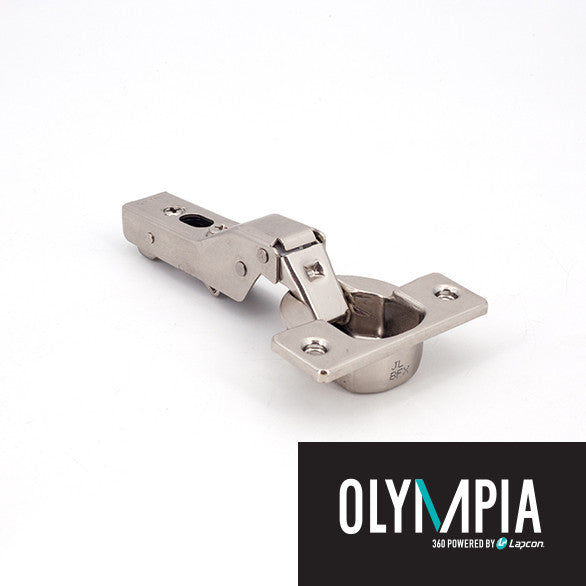 Sugatsune H360-26-16T: 16mm Overlay Olympia Free Swinging Concealed Cabinet Hinge for Thick Door - Polished Nickel