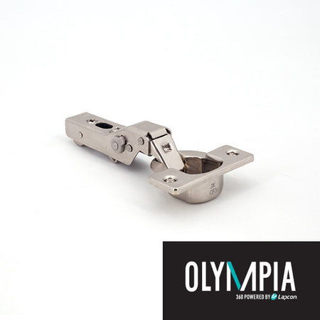 Sugatsune H360-D26-16T: 16mm Overlay Olympia Soft-Close Concealed Cabinet Hinge for Thick Door - Polished Nickel
