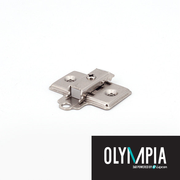 Sugatsune 360-P4W-32T: Standard 2-Hole Mounting Plate for Olympia Cabinet Hinges - Polished Nickel