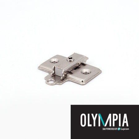 Sugatsune 360-P4W-32T: Standard 2-Hole Mounting Plate for Olympia Cabinet Hinges - Polished Nickel