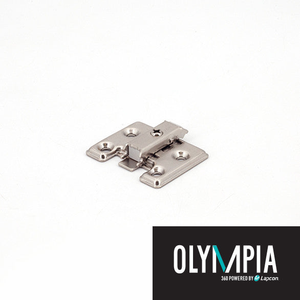 Sugatsune 360-P6WT: Standard 4-Hole Mounting Plate for Olympia Cabinet Hinges - Polished Nickel