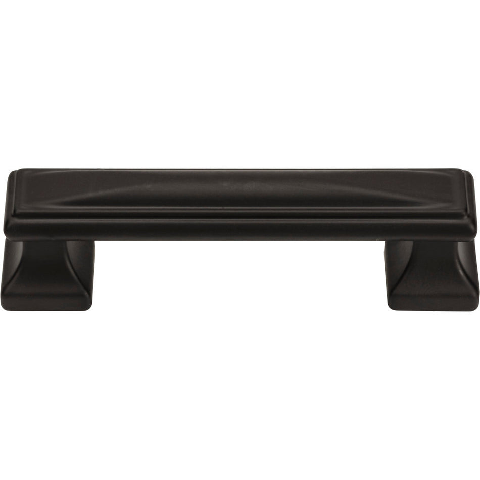 Atlas 372-BL: 3-3/4" cc Wadsworth Cabinet Pull - Matte Black