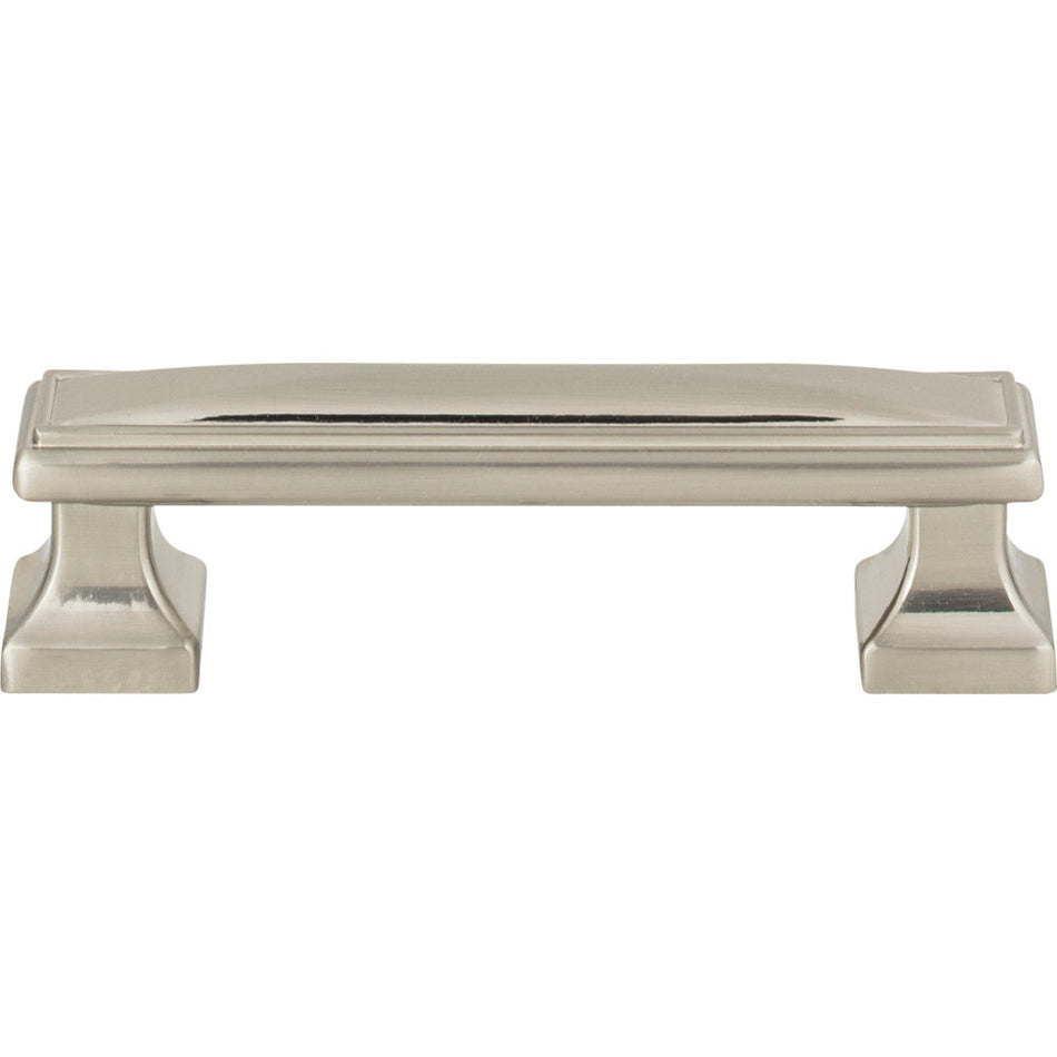 Atlas 372-BRN: 3-3/4" cc Wadsworth Cabinet Pull - Brushed Nickel