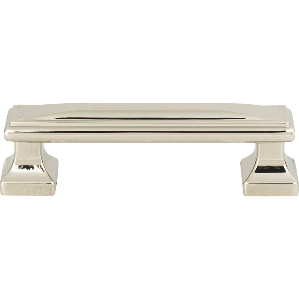Atlas 372-PN: 3-3/4" cc Wadsworth Cabinet Pull - Polished Nickel