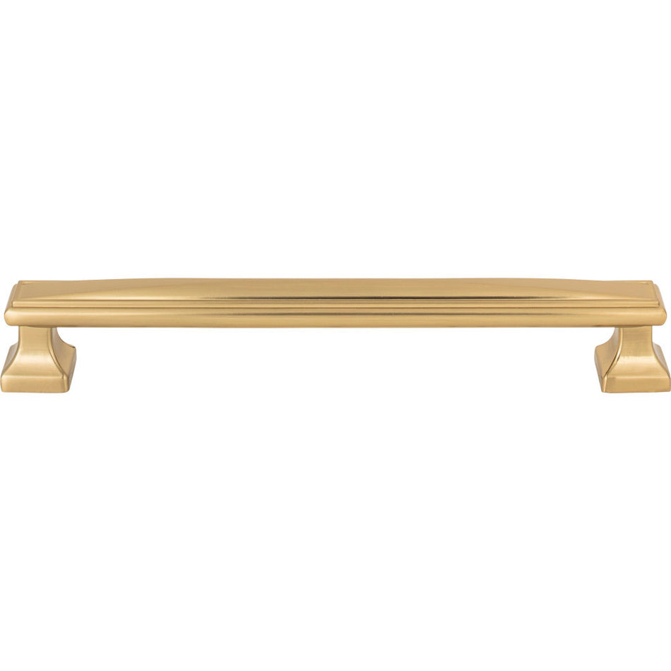 Atlas 375-WB: 7-9/16" cc Wadsworth Cabinet Pull - Warm Brass