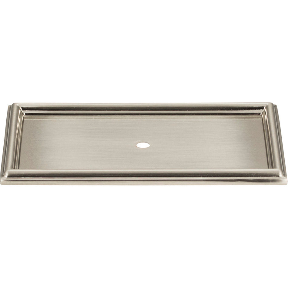 Atlas 379-BRN: 3-11/16" Campaign Rope Backplate - Brushed Nickel