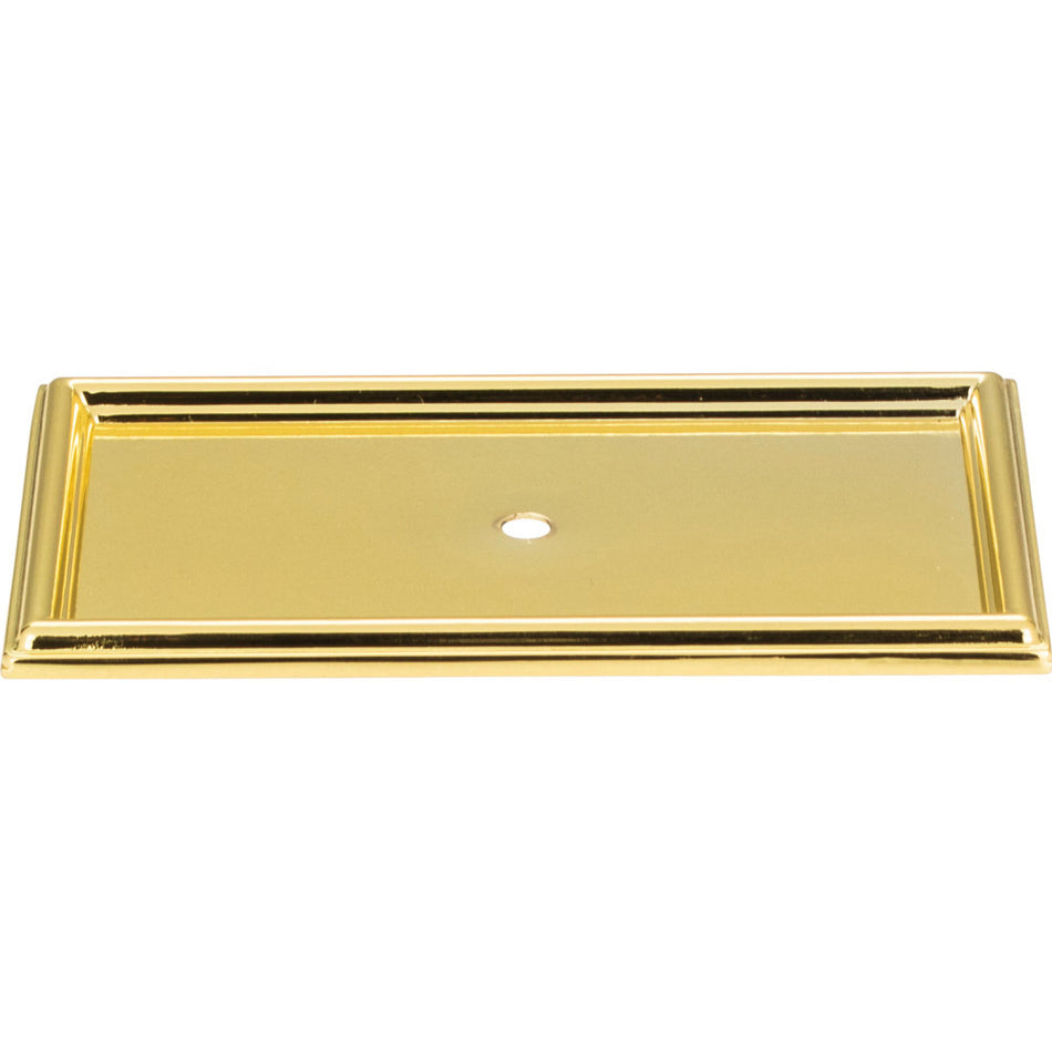 Atlas 379-PB: 3-11/16" Campaign Rope Backplate - Polished Brass