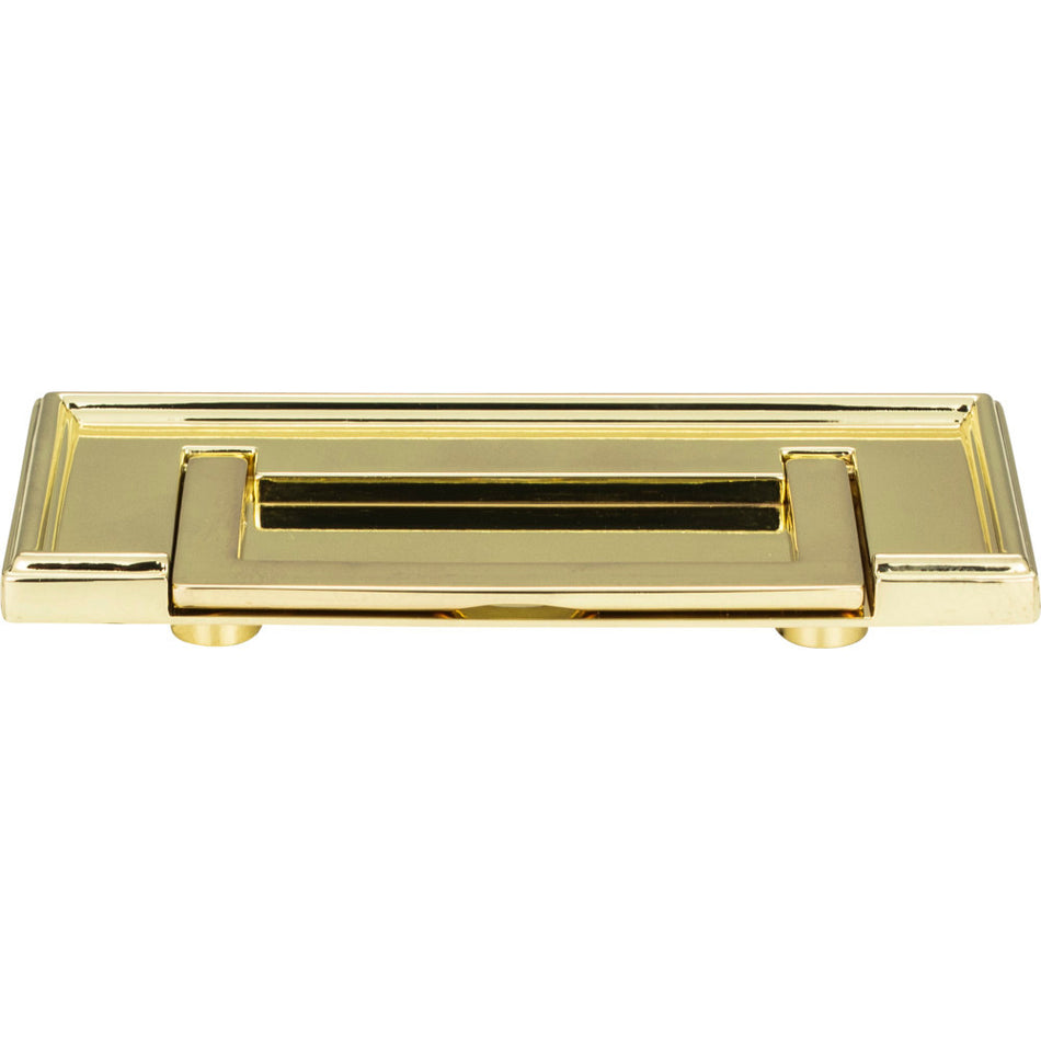 Atlas 381-PB: 3" cc Campaign Rope Drop Cabinet Pull - Polished Brass