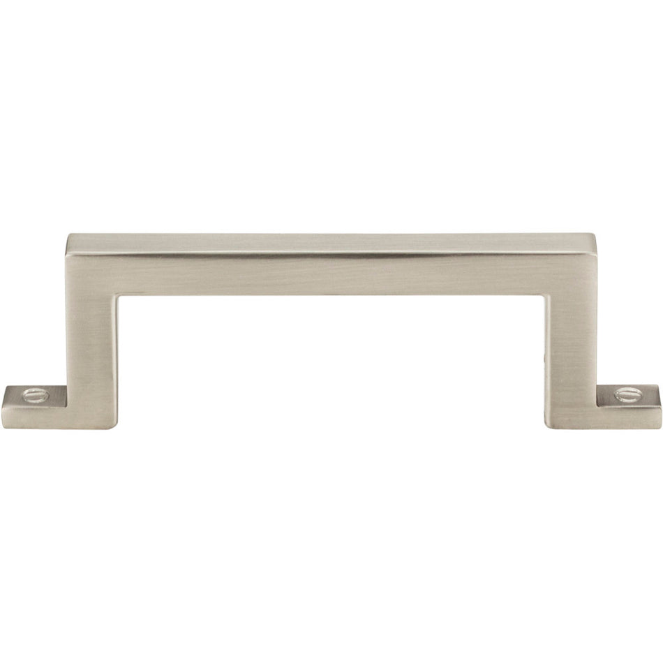 Atlas 384-BRN: 3" cc Campaign Bar Cabinet Pull - Brushed Nickel