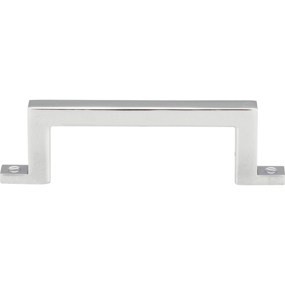 Atlas 384-CH: 3" cc Campaign Bar Cabinet Pull - Polished Chrome