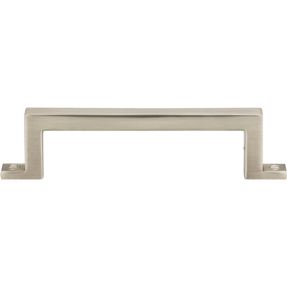 Atlas 385-BRN: 3-3/4" cc Campaign Bar Cabinet Pull - Brushed Nickel