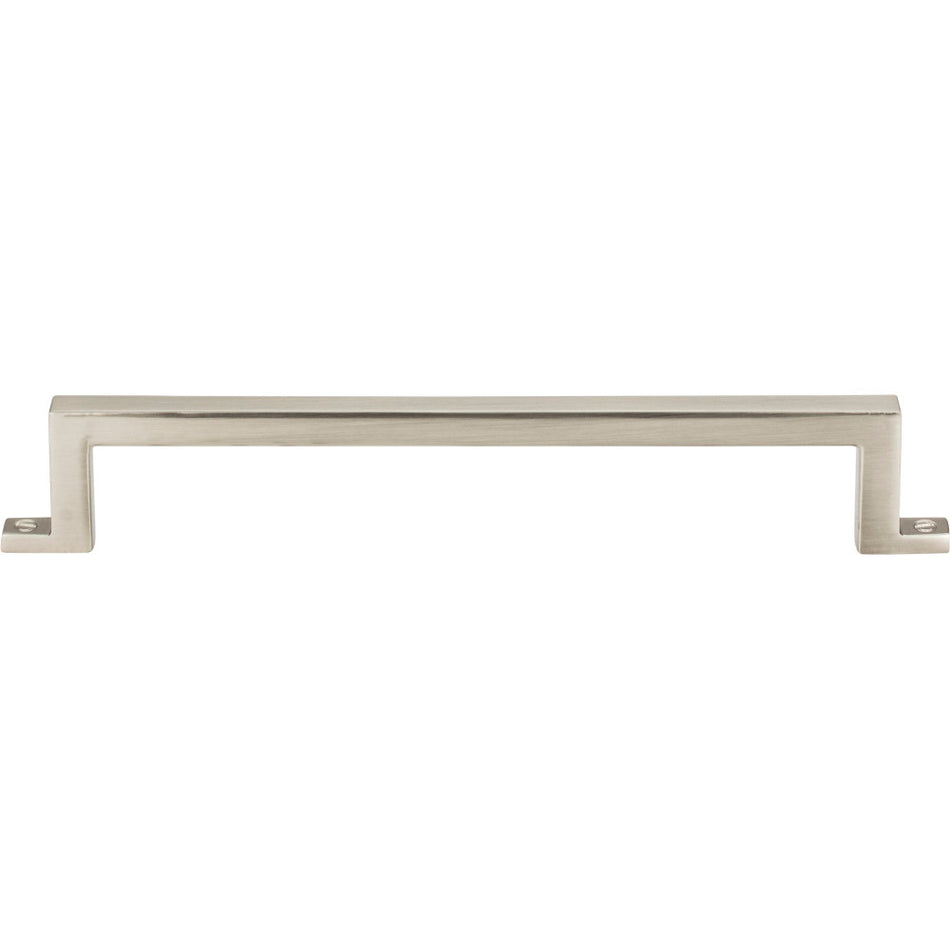 Atlas 387-BRN: 6-5/16" cc Campaign Bar Cabinet Pull - Brushed Nickel