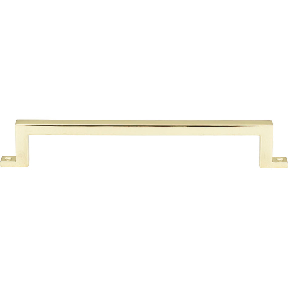 Atlas 387-PB: 6-5/16" cc Campaign Bar Cabinet Pull - Polished Brass