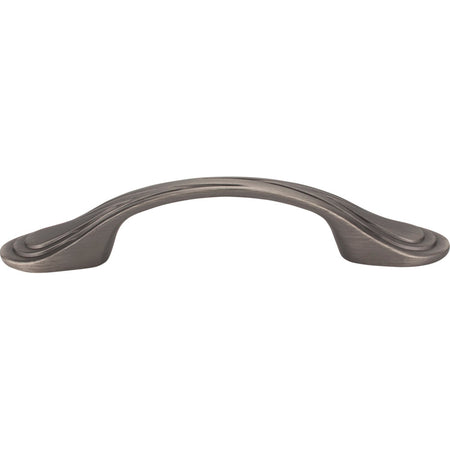Elements 3899BNBDL: 3" cc Westbury D-Handle Cabinet Pull - Brushed Pewter