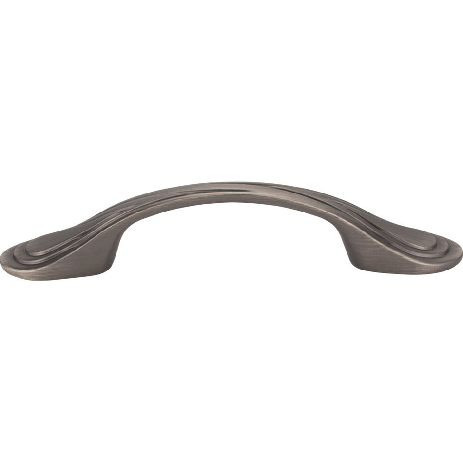 Elements 3899BNBDL: 3" cc Westbury D-Handle Cabinet Pull - Brushed Pewter