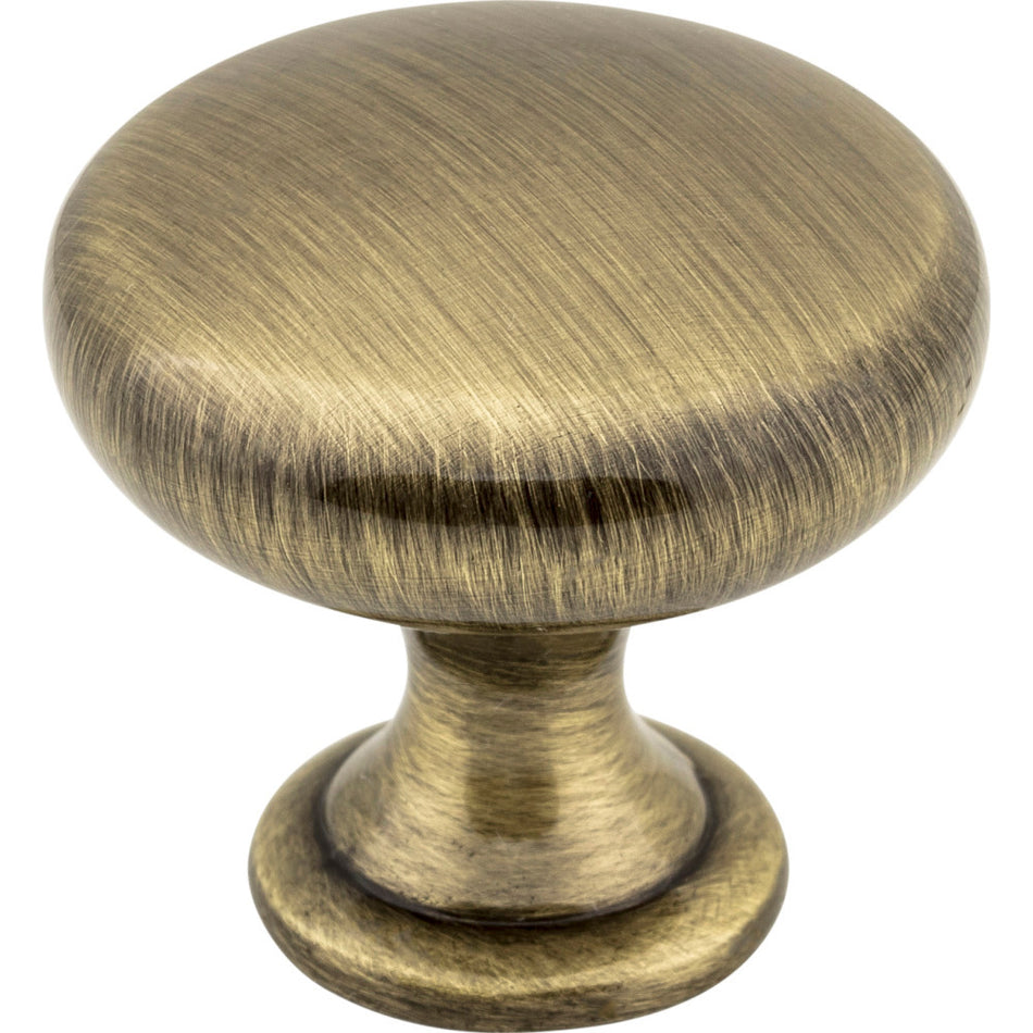 Elements 3910-AB: 1-3/16" Madison Round Cabinet Knob - Brushed Antique Brass