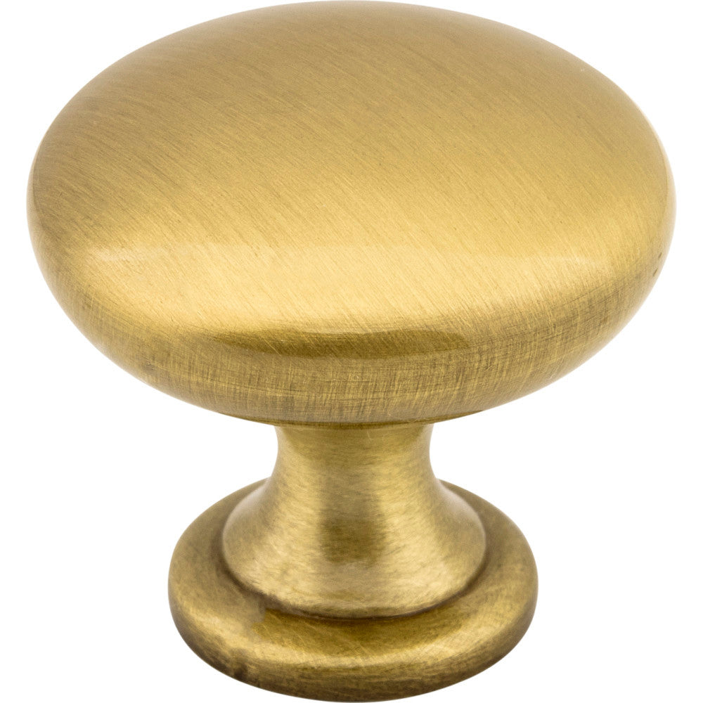 Elements 3910-SB: 1-3/16" Madison Round Cabinet Knob - Satin Brass