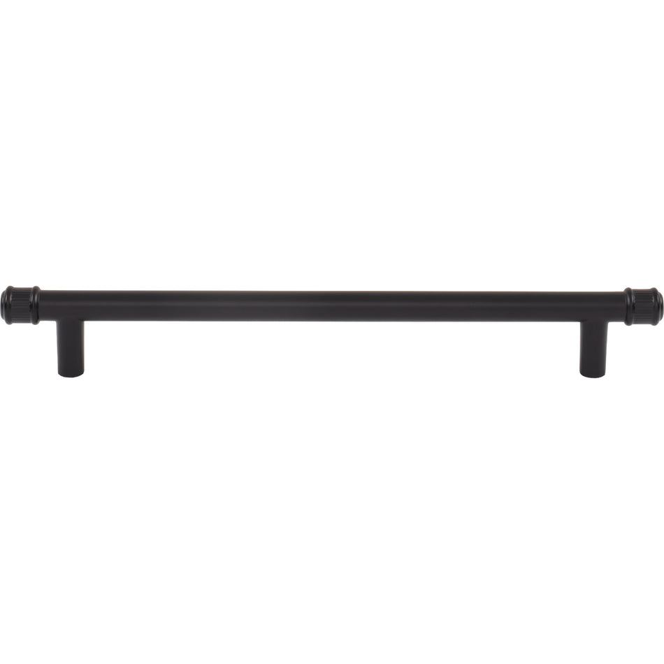 Top Knobs TK3294BLK: 7-9/16" cc Elland Cabinet Pull - Flat Black