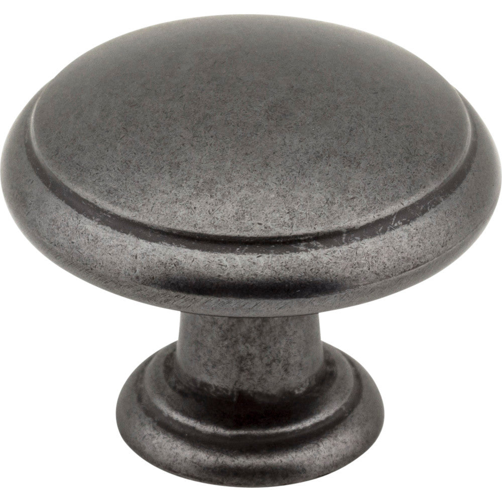 Elements 3940-DACM: 1-3/16" Gatsby Round Cabinet Knob - Gun Metal