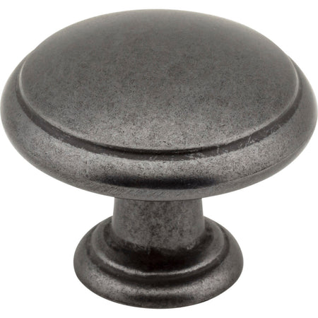 Elements 3940-DACM: 1-3/16" Gatsby Round Cabinet Knob - Gun Metal