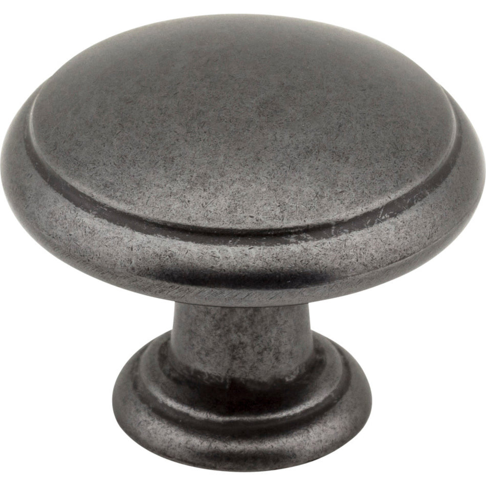 Elements 3940-DACM: 1-3/16" Gatsby Round Cabinet Knob - Gun Metal