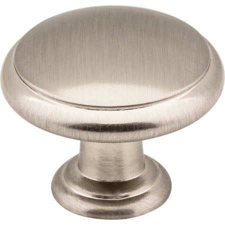 Elements 3940-SN: 1-3/16" Gatsby Round Cabinet Knob - Satin Nickel