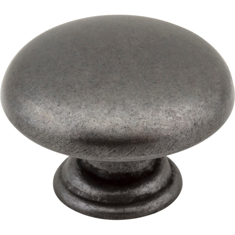 Elements 3950-DACM: 1-3/16" Gatsby Round Cabinet Knob - Gun Metal