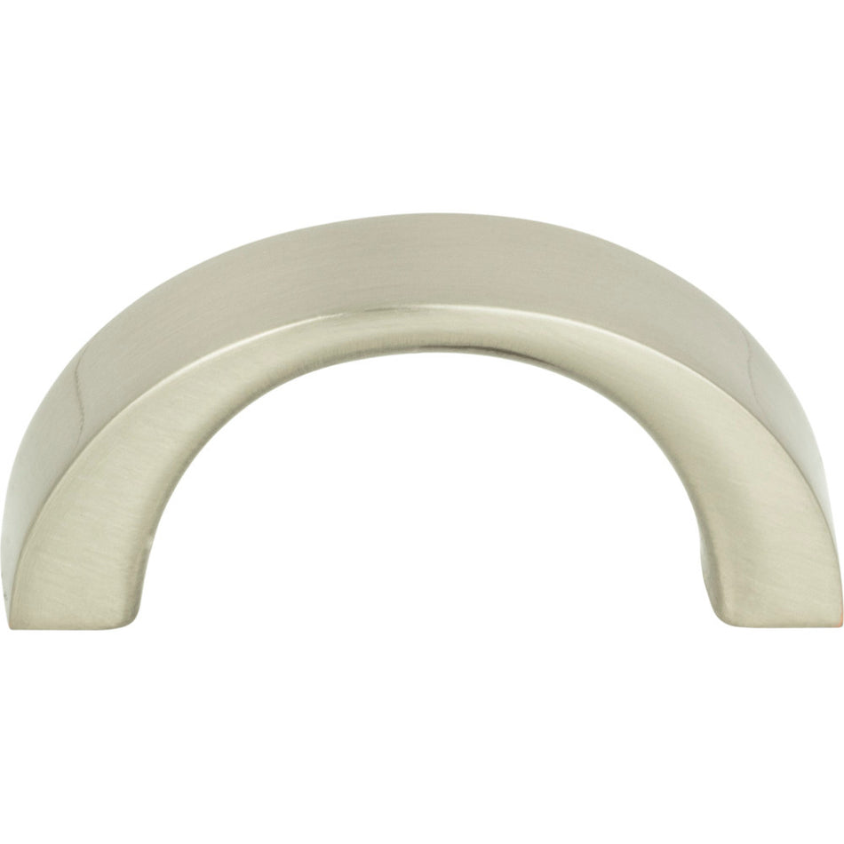 Atlas 396-BN: 1-7/16" cc Tableau Curved Handle - Brushed Nickel