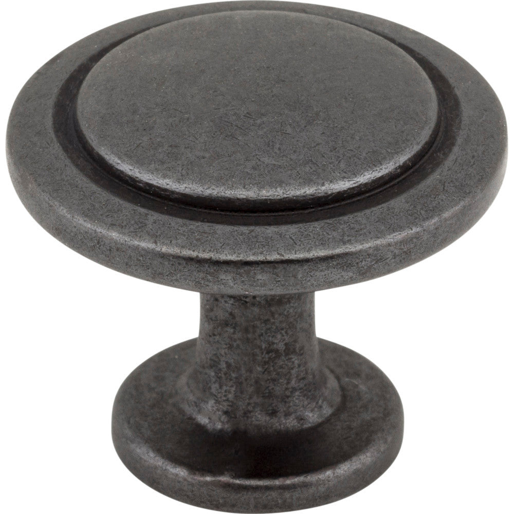 Elements 3960-DACM: 1-1/4" Gatsby Round Cabinet Knob - Gun Metal