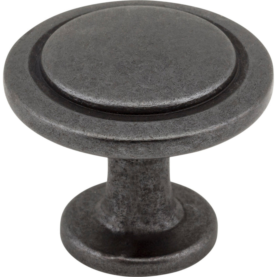 Elements 3960-DACM: 1-1/4" Gatsby Round Cabinet Knob - Gun Metal