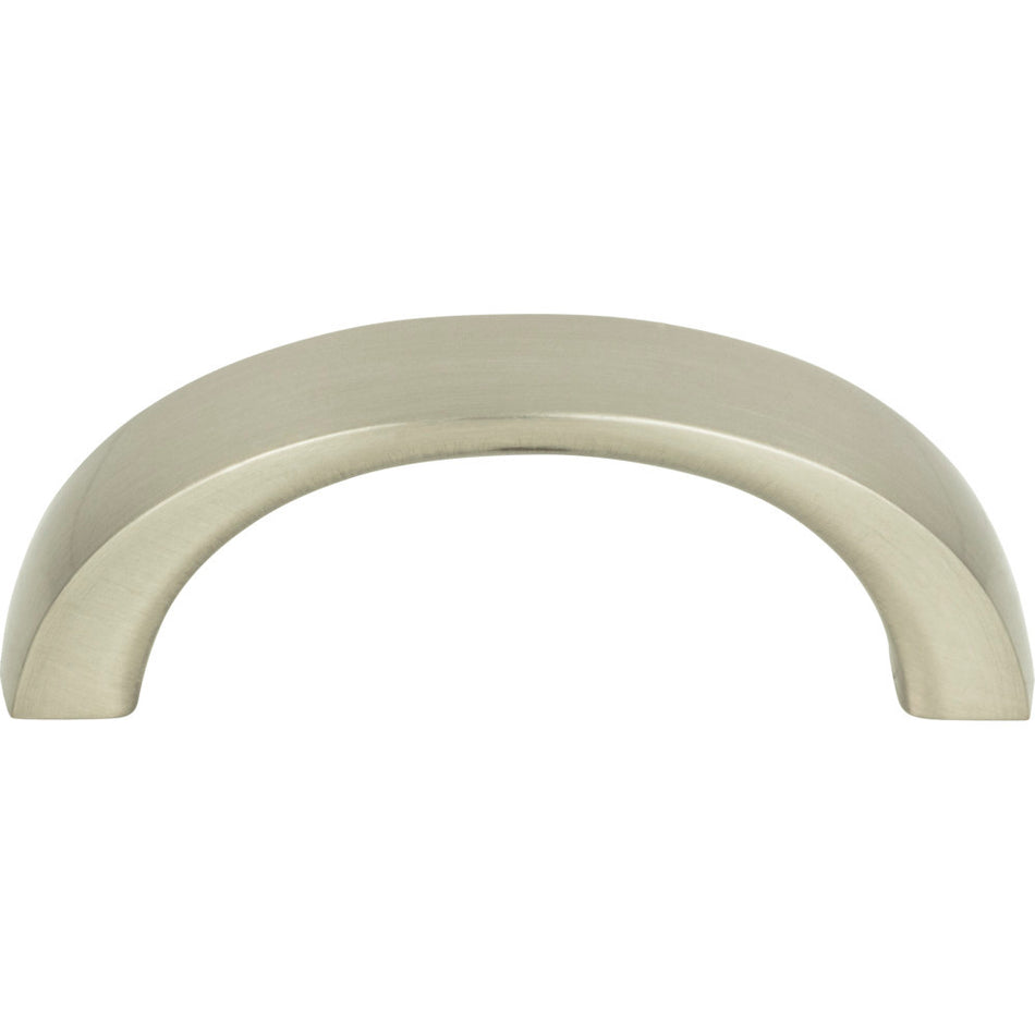 Atlas 397-BN: 1-7/8" cc Tableau Curved Handle - Brushed Nickel