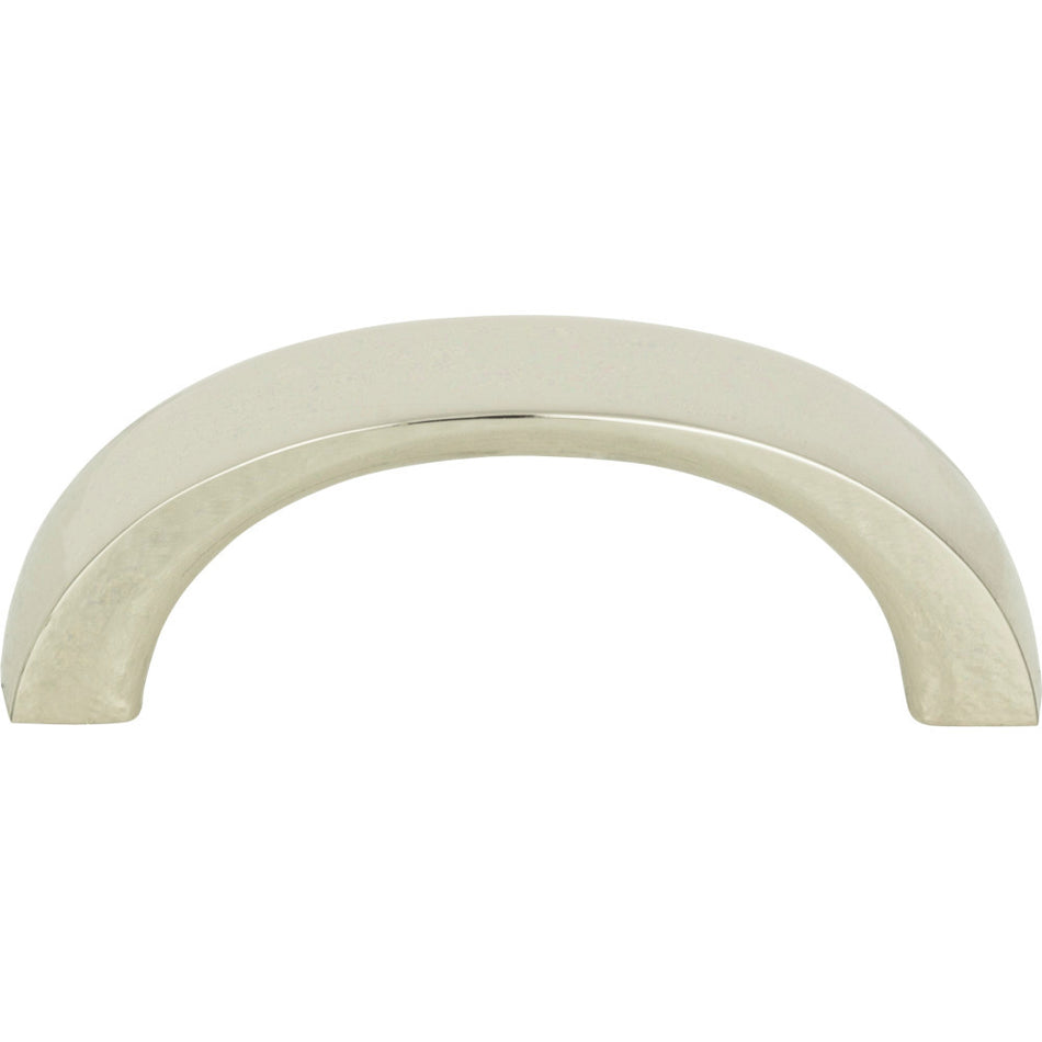 Atlas 397-PN: 1-7/8" cc Tableau Curved Handle - Polished Nickel
