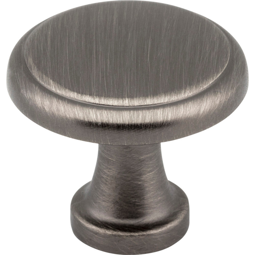 Elements 3970-BNBDL: 1-3/16" Gatsby Round Cabinet Knob - Brushed Pewter