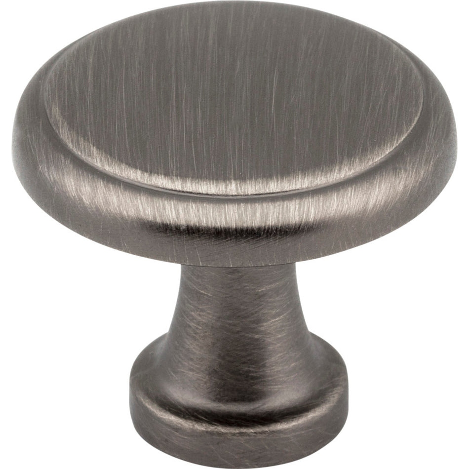 Elements 3970-BNBDL: 1-3/16" Gatsby Round Cabinet Knob - Brushed Pewter