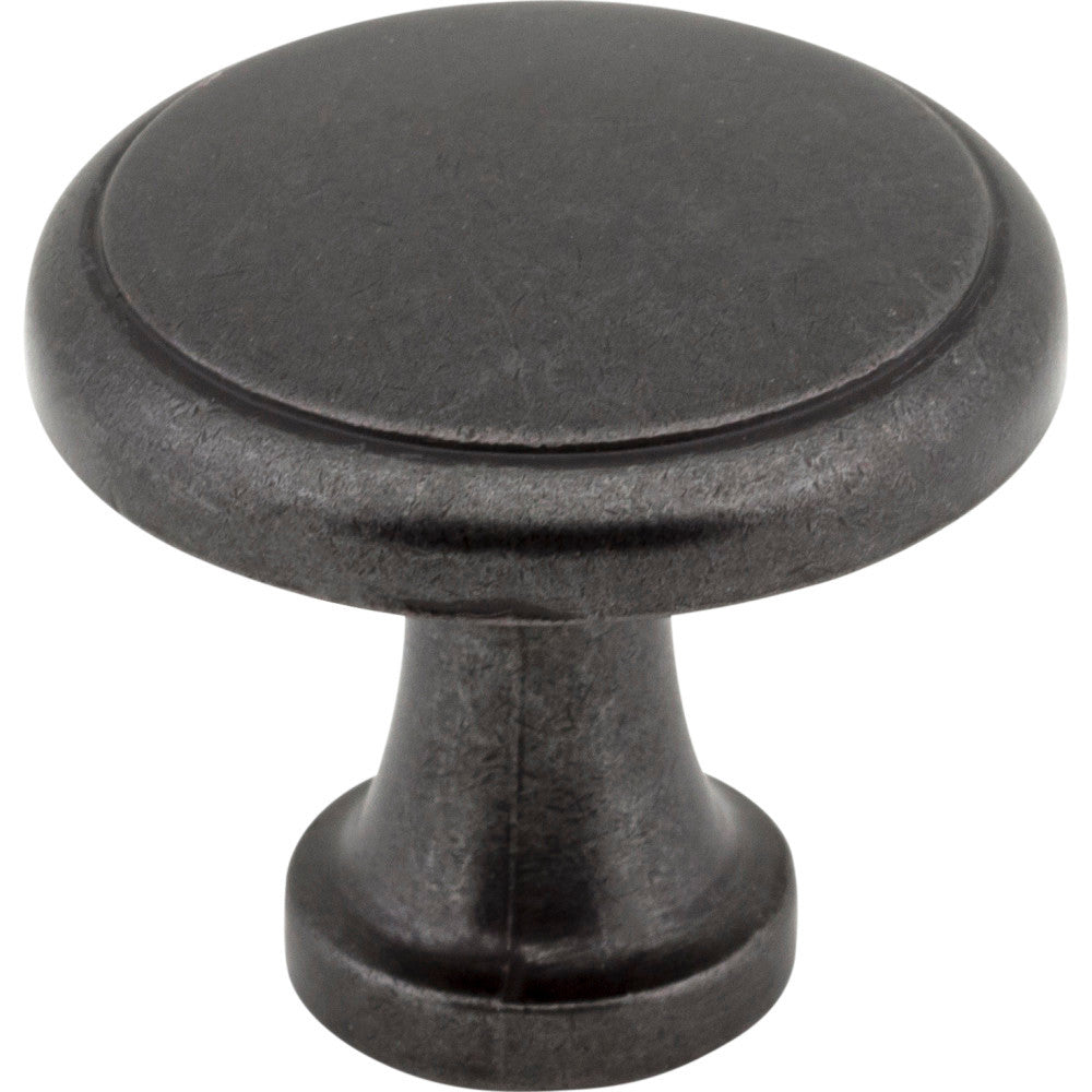 Elements 3970-DACM: 1-3/16" Gatsby Round Cabinet Knob - Gun Metal