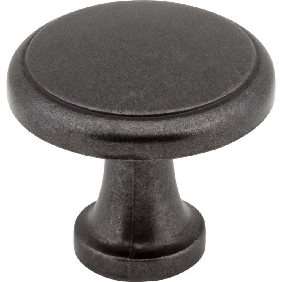 Elements 3970-DACM: 1-3/16" Gatsby Round Cabinet Knob - Gun Metal