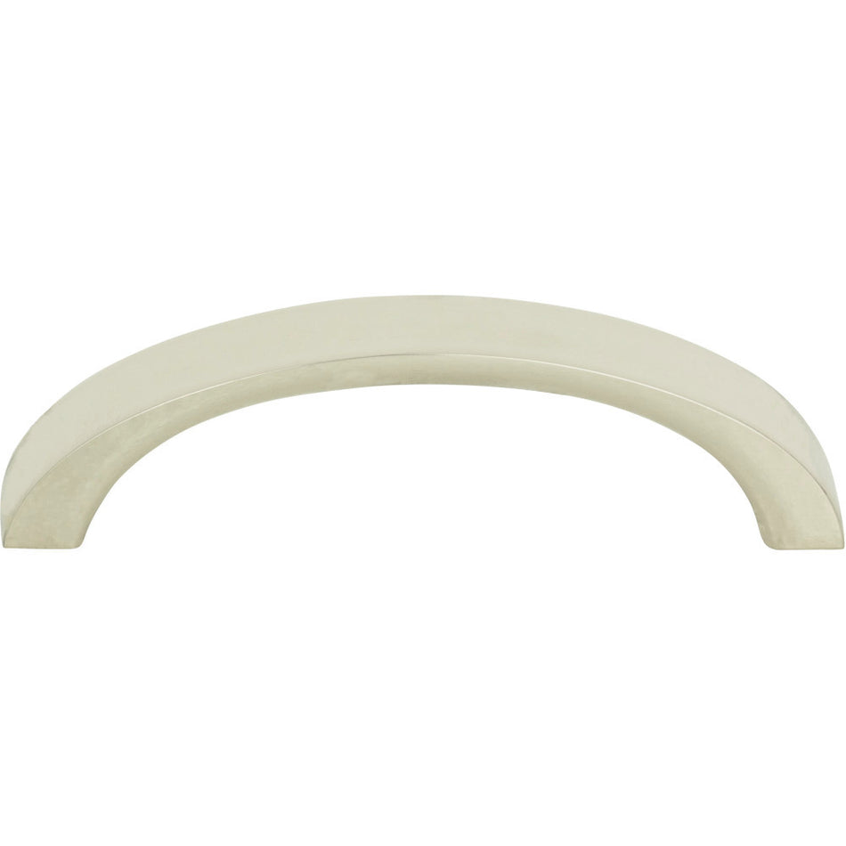 Atlas 398-PN: 2-1/2" cc Tableau Curved Handle - Polished Nickel