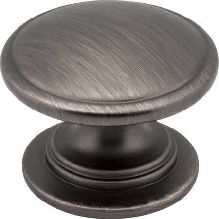 Jeffrey Alexander 3980-BNBDL: 1-1/4" Durham Round Cabinet Knob - Brushed Pewter