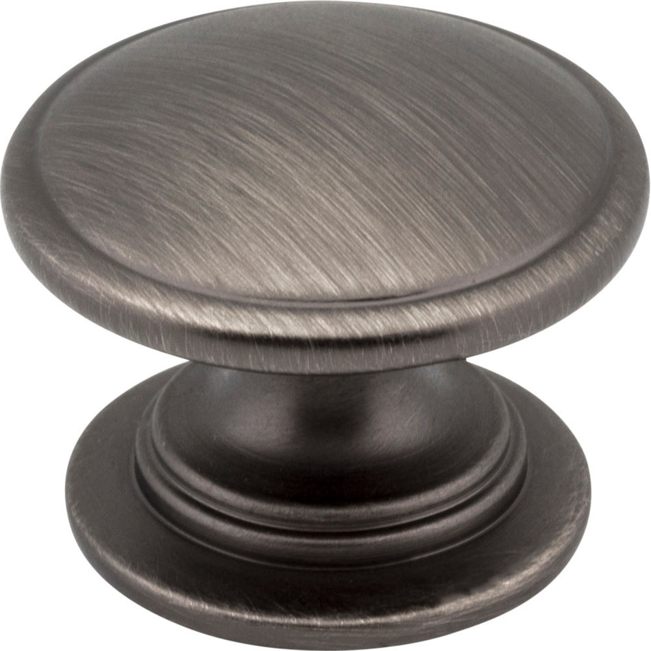 Jeffrey Alexander 3980-BNBDL: 1-1/4" Durham Round Cabinet Knob - Brushed Pewter