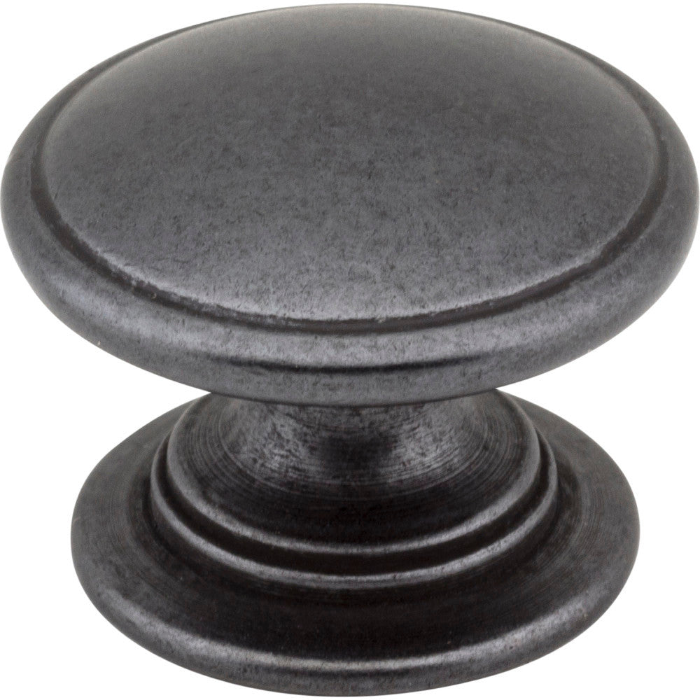 Jeffrey Alexander 3980-DACM: 1-1/4" Durham Round Cabinet Knob - Gun Metal