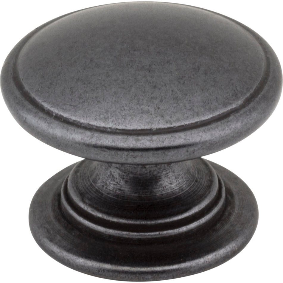 Jeffrey Alexander 3980-DACM: 1-1/4" Durham Round Cabinet Knob - Gun Metal