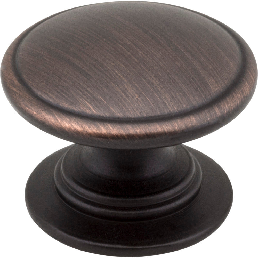 Jeffrey Alexander 3980-DBAC: 1-1/4" Durham Round Cabinet Knob - Brushed Oil Rubbed Bronze