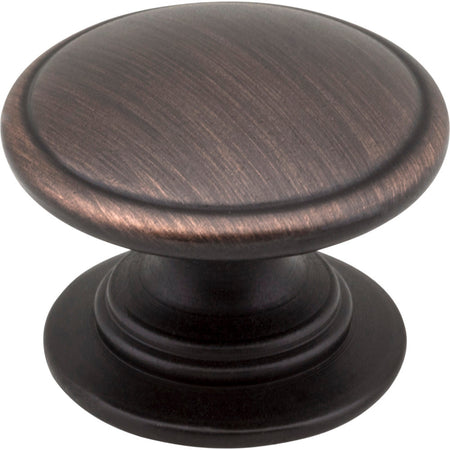 Jeffrey Alexander 3980-DBAC: 1-1/4" Durham Round Cabinet Knob - Brushed Oil Rubbed Bronze