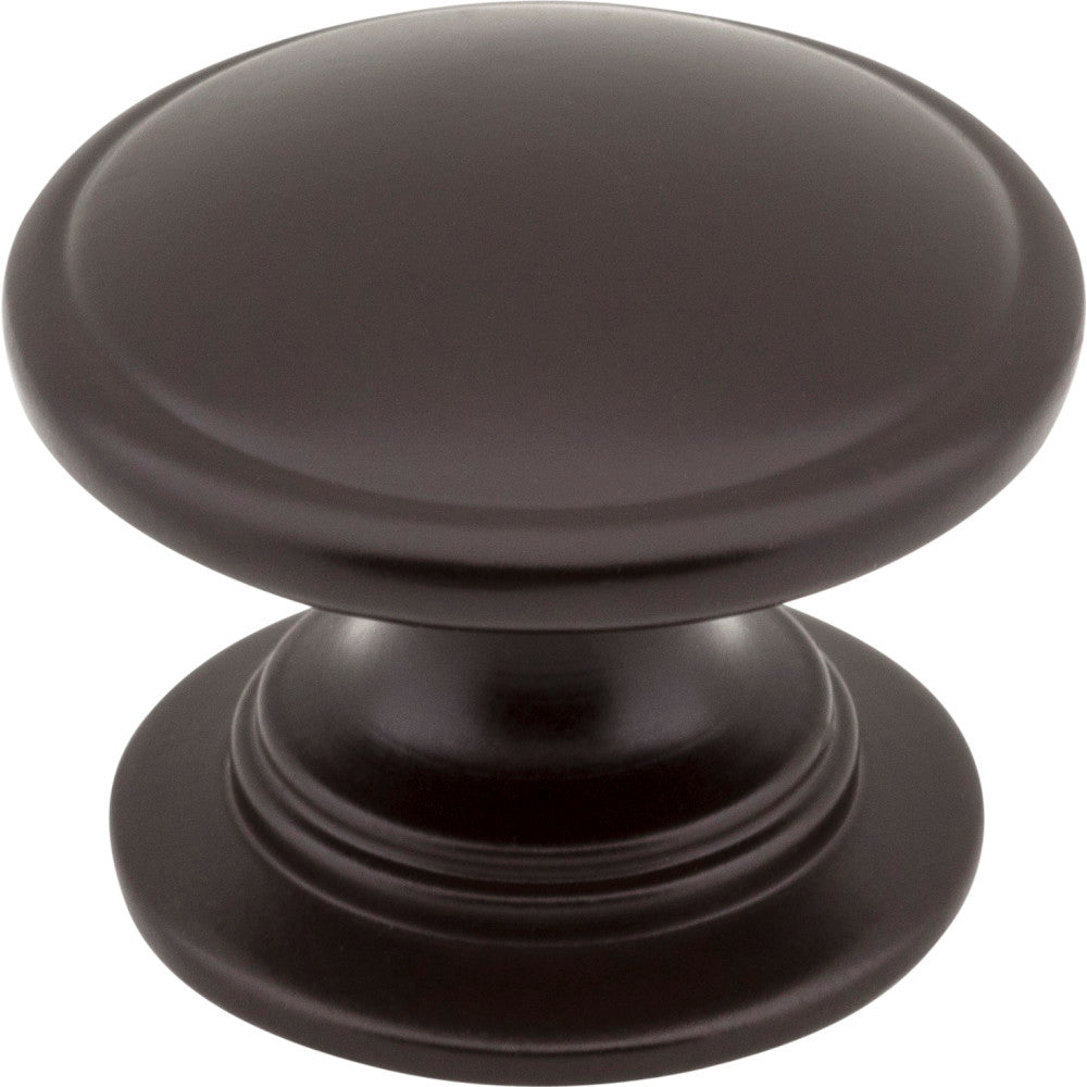 Jeffrey Alexander 3980-ORB: 1-1/4" Durham Round Cabinet Knob - Dark Bronze