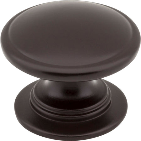 Jeffrey Alexander 3980-ORB: 1-1/4" Durham Round Cabinet Knob - Dark Bronze