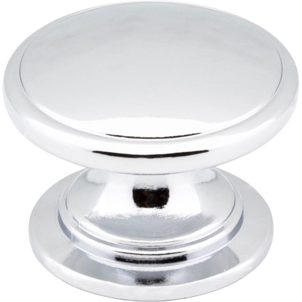 Jeffrey Alexander 3980-PC: 1-1/4" Durham Round Cabinet Knob - Polished Chrome