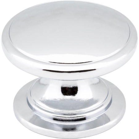 Jeffrey Alexander 3980-PC: 1-1/4" Durham Round Cabinet Knob - Polished Chrome